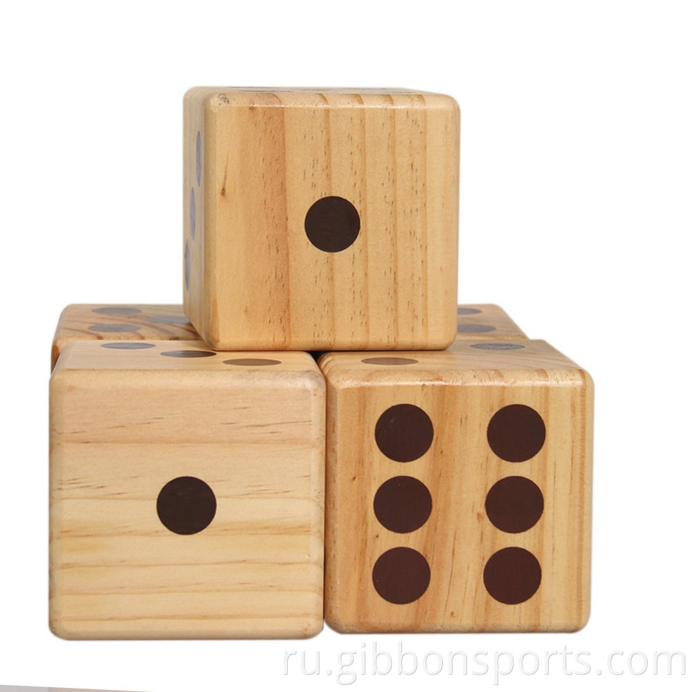 wooden yard dice